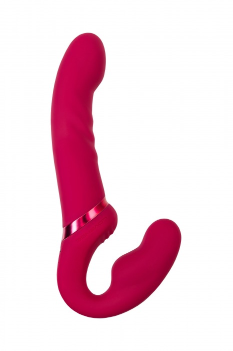 Малиновый безремневой страпон Lapis - 23 см. - Lovense - купить с доставкой в Тольятти