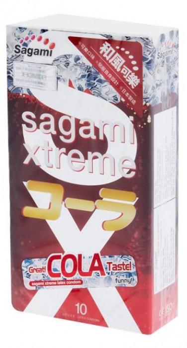 Ароматизированные презервативы Sagami Xtreme COLA - 10 шт. - Sagami - купить с доставкой в Тольятти