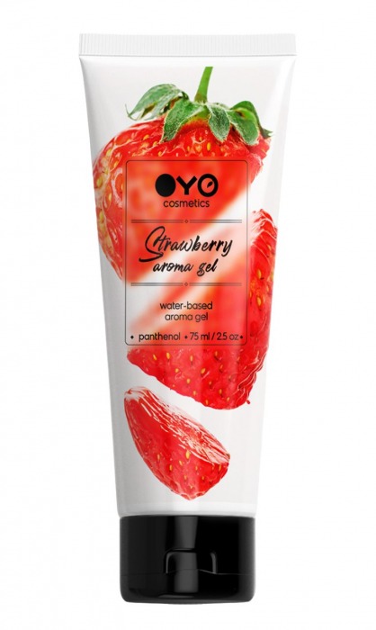 Лубрикант на водной основе OYO Aroma Gel Strawberry с ароматом клубники - 75 мл. - OYO - купить с доставкой в Тольятти