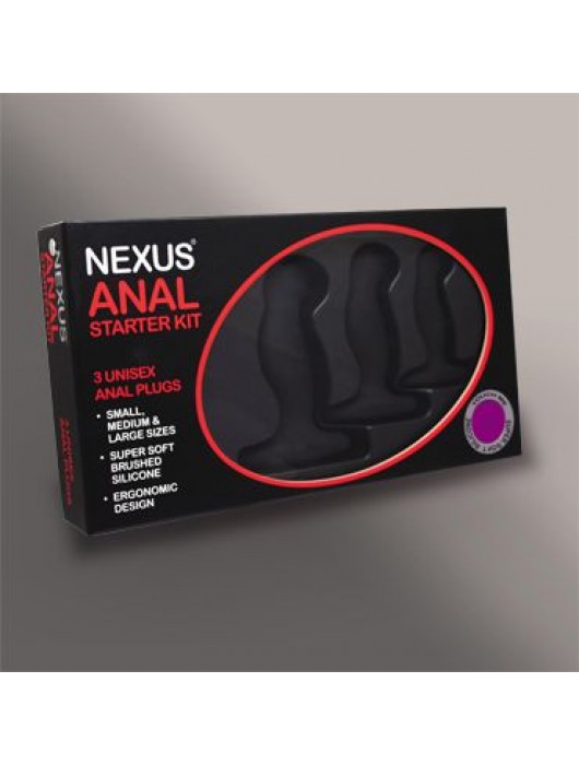 Набор из 3 массажеров простаты чёрного цвета NEXUS ANAL STARTER KIT - Nexus Range - в Тольятти купить с доставкой