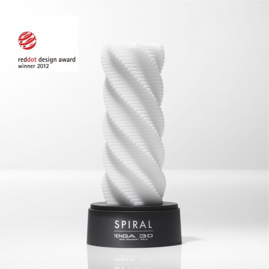 Белый 3D мастурбатор SPIRAL - Tenga - в Тольятти купить с доставкой