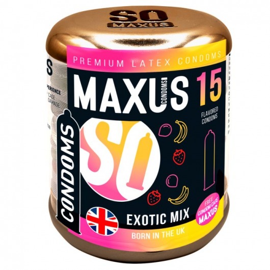 Ароматизированные презервативы Maxus Exotic Mix - 15 шт. - Maxus - купить с доставкой в Тольятти