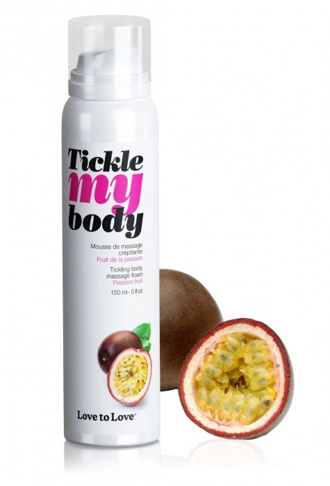 Массажная хрустящая пенка Tickle my body с ароматом маракуйи - 150 мл. - Love to Love - купить с доставкой в Тольятти