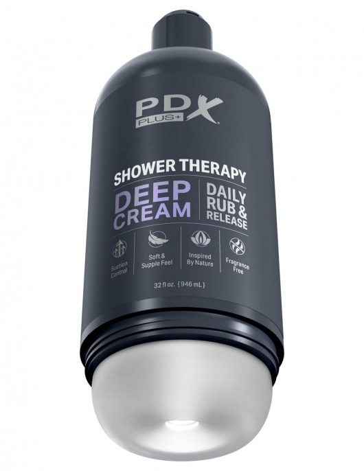 Мастурбатор в бутылке Shower Therapy Deep Cream - Pipedream - в Тольятти купить с доставкой