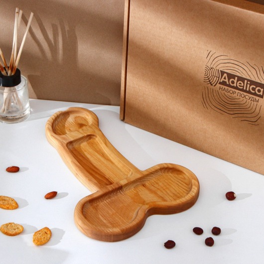 Деревянное блюдо для подачи в форме члена (32,5 х 20 х 1,7 см) - Сима-Ленд - купить с доставкой в Тольятти