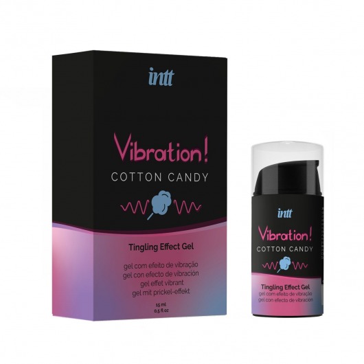 Жидкий вибратор Vibration Cotton Candy с ароматом сахарной ваты - 15 мл. - INTT - купить с доставкой в Тольятти