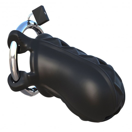 Черный замок верности Extreme Silicone Cock Blocker - Pipedream - купить с доставкой в Тольятти