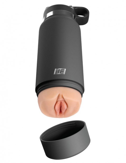 Серый мастурбатор в виде бутылки F*ck Flask - Pipedream - в Тольятти купить с доставкой