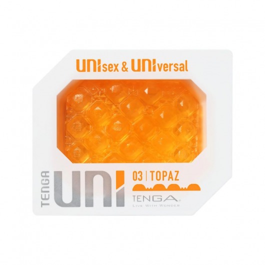 Оранжевый мастурбатор-стимулятор Tenga Uni Topaz - Tenga - в Тольятти купить с доставкой