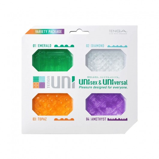 Набор из 4 мастурбаторов-стимуляторов Tenga Uni Variety Pack - Tenga - в Тольятти купить с доставкой