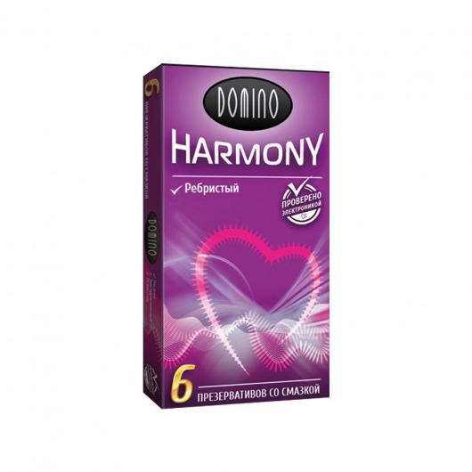 Презервативы с рёбрышками Domino Harmony - 6 шт. - Domino - купить с доставкой в Тольятти