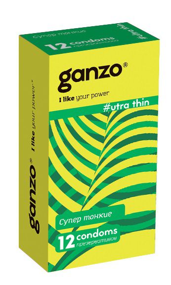 Ультратонкие презервативы Ganzo Ultra thin - 12 шт. - Ganzo - купить с доставкой в Тольятти