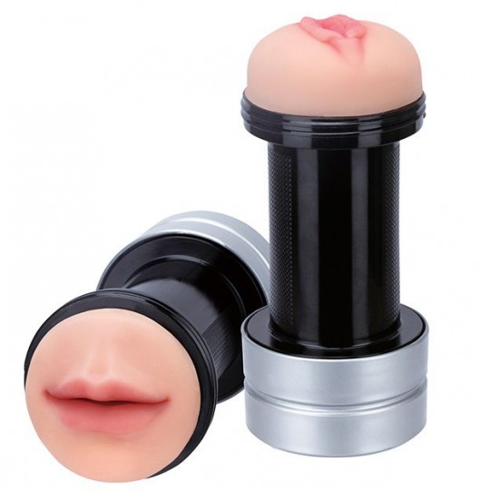 Двусторонний мастурбатор REALSTUFF 2 IN 1 HUMMER MOUTH   VAGINA - ротик и вагина - Dream Toys - в Тольятти купить с доставкой