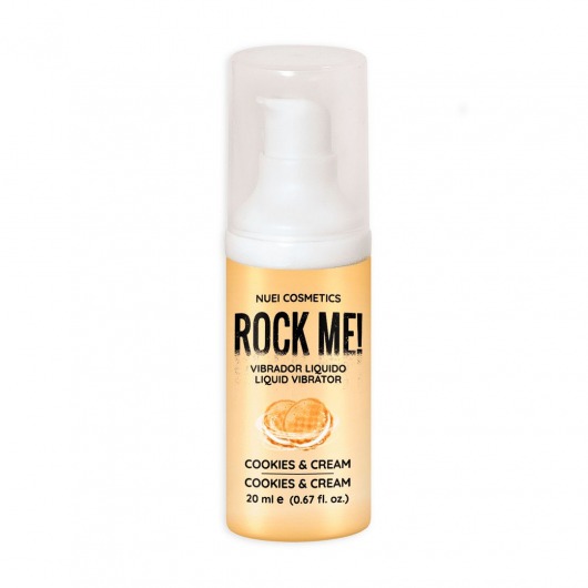 Жидкий вибратор Nuei Rock Me! с ароматом печенья и сливок - 20 мл. - Nuei cosmetics - купить с доставкой в Тольятти