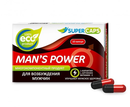 Возбуждающее средство Man’s power - 10 капсул (+1 в подарок) - SuperCaps - купить с доставкой в Тольятти