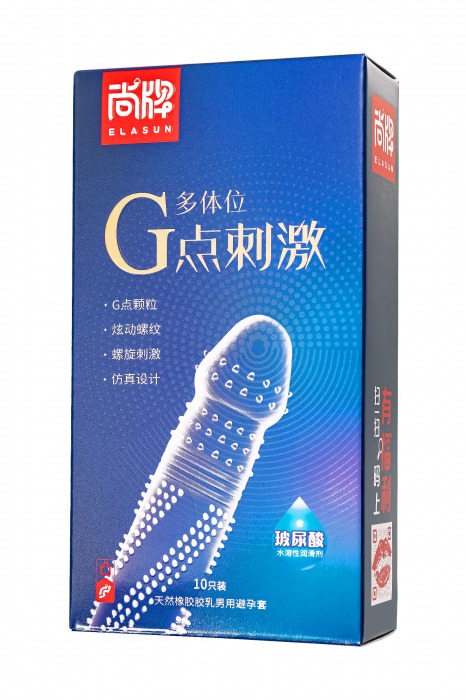 Ультратонкие презервативы Elasun G-spot stimulation с ребрами и точками - 10 шт. - Elasun - купить с доставкой в Тольятти