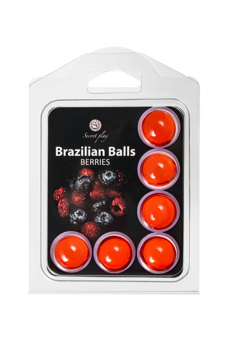 Набор из 6 шариков с массажным маслом Brazilian Balls с ароматом ягод - Secret Play - купить с доставкой в Тольятти