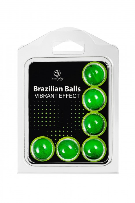 Набор из 6 шариков с массажным маслом Brazilian Balls с эффектом вибрации - Secret Play - купить с доставкой в Тольятти