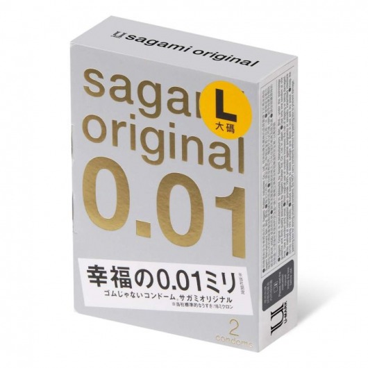 Презервативы Sagami Original 0.01 L-size увеличенного размера - 2 шт. - Sagami - купить с доставкой в Тольятти