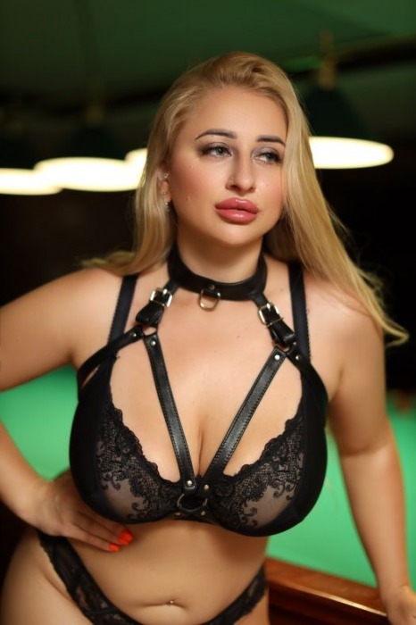 Черная кожаная сбруя с ошейником plus size из нежной кожи - БДСМ Арсенал - купить с доставкой в Тольятти
