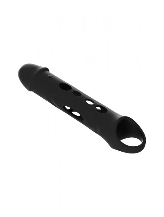 Черная насадка-удлинитель Vibrating Extender With Remote с вибрацией - Dream Toys - в Тольятти купить с доставкой