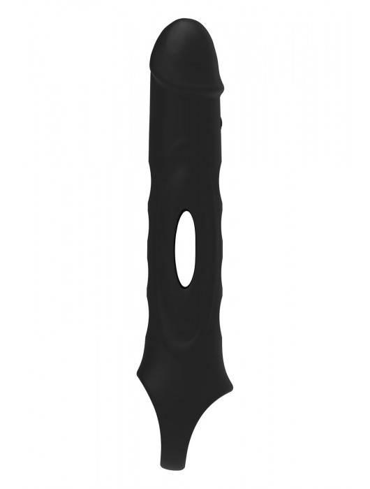 Черная насадка-удлинитель Vibrating Extender With Remote с вибрацией - Dream Toys - в Тольятти купить с доставкой