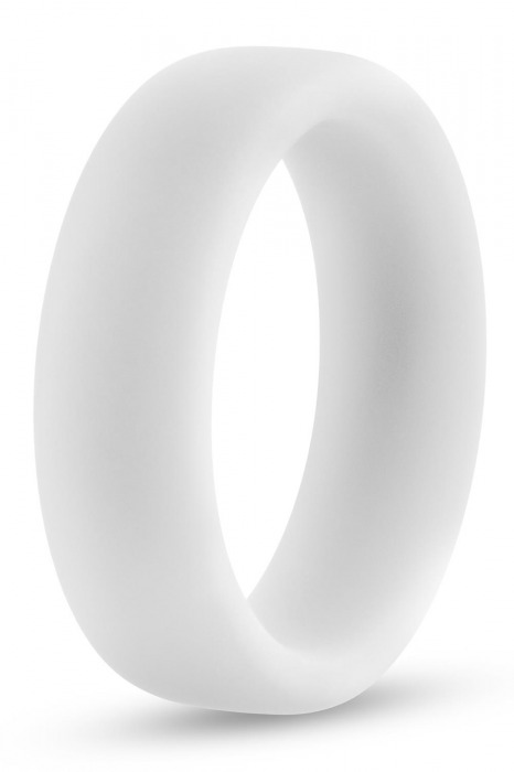Белое люминесцентное эрекционное кольцо Silicone Glo Cock Ring - Blush Novelties - в Тольятти купить с доставкой