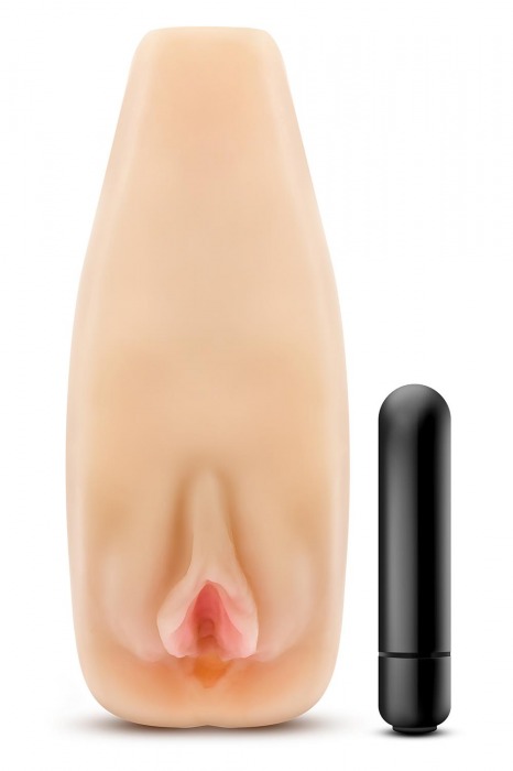 Мастурбатор-вагина с вибрацией Soft   Wet Natasha Realistic Beige Masturbator - Blush Novelties - в Тольятти купить с доставкой