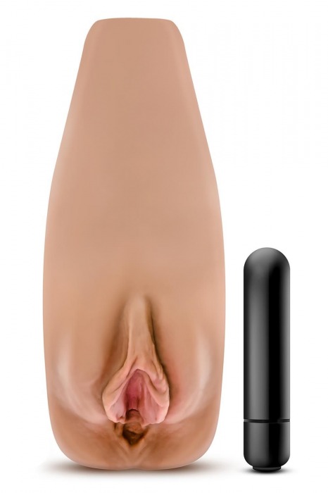 Маструбатор-вагина с вибрацией Soft   Wet Renata Realistic Tan Masturbator - Blush Novelties - в Тольятти купить с доставкой
