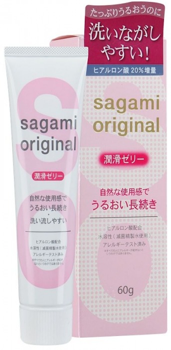 Гель-смазка на водной основе Sagami Original - 60 гр. - Sagami - купить с доставкой в Тольятти