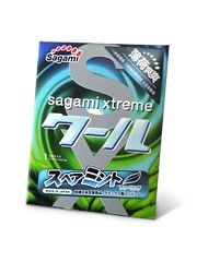 Презерватив Sagami Xtreme Mint с ароматом мяты - 1 шт. - Sagami - купить с доставкой в Тольятти