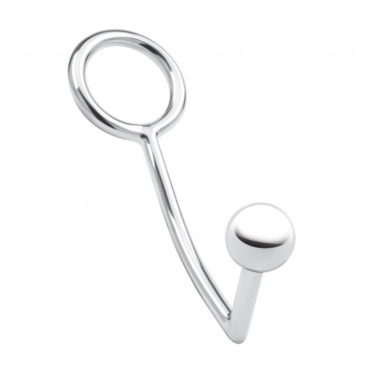 Кольцо на пенис с анальным стимулятором Stainless Steel Anal Hook   Cock Ring - BlueLine - в Тольятти купить с доставкой