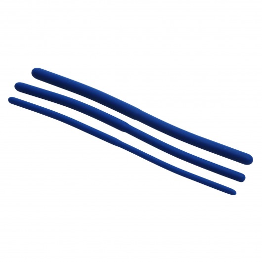 Набор из 3 синих силиконовых уретральных расширителей Invasion Silicone Urethral Sound Trainer Set - XR Brands - купить с доставкой в Тольятти