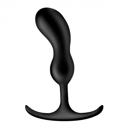 Черный массажер простаты с утяжелителями Premium Silicone Weighted Prostate Plug Medium - 16,3 см. - XR Brands - в Тольятти купить с доставкой