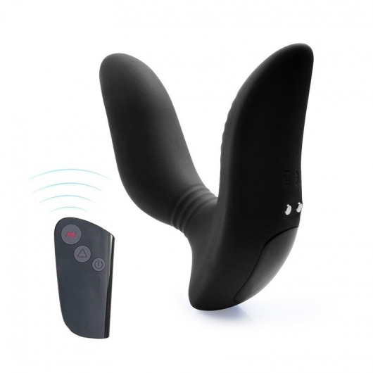 Черный вибромассажер простаты 3,5’’ Remote Control Curve P-spot Massager - 12 см. - Erokay - в Тольятти купить с доставкой