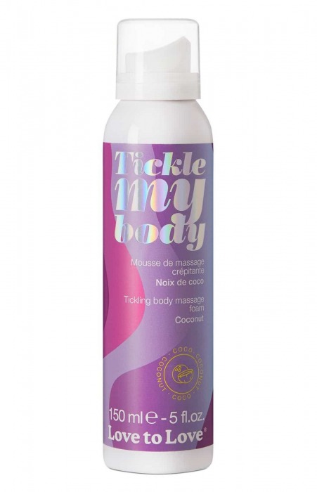 Массажная хрустящая пенка Tickle My Body Coconut с ароматом кокоса - 150 мл. - Love to Love - купить с доставкой в Тольятти