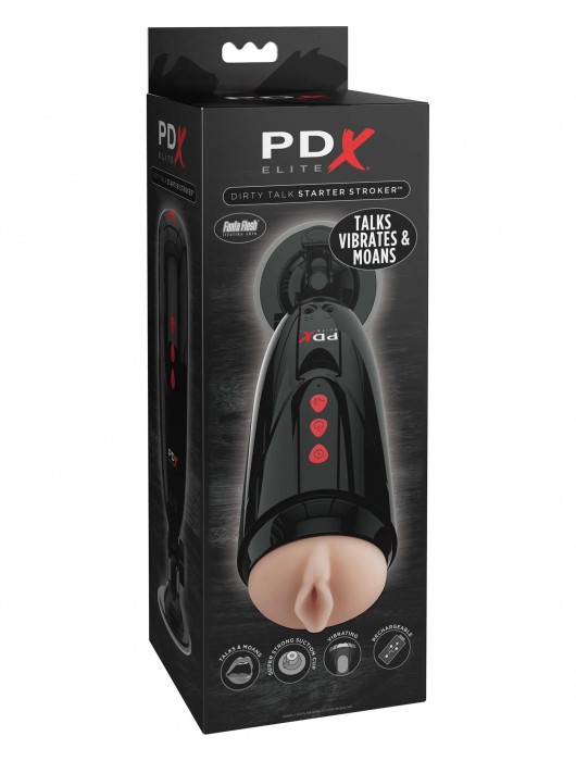 Мастурбатор-вагина с вибрацией Dirty Talk Starter Stroker - Pipedream - в Тольятти купить с доставкой