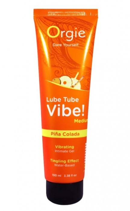 Гель с эффектом вибрации Lube Tube Vibe Medium Pina Colada - 100 мл. - ORGIE - купить с доставкой в Тольятти