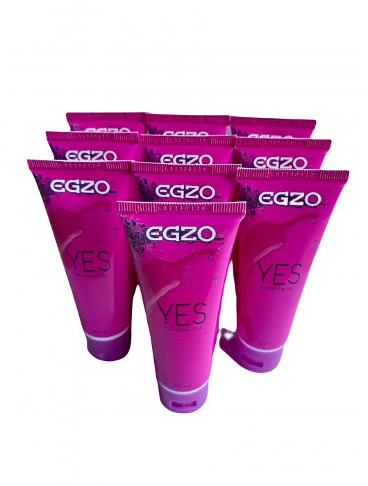 Набор из 10 согревающих лубрикантов на водной основе Egzo Yes (по 50 мл.) - EGZO - купить с доставкой в Тольятти