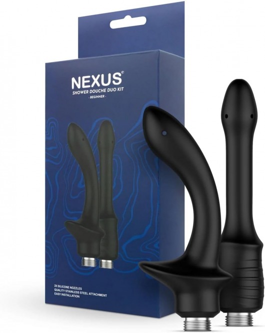 Набор из 2 насадок для анального душа Shower Douche Duo Kit Beginner - Nexus Range - купить с доставкой в Тольятти
