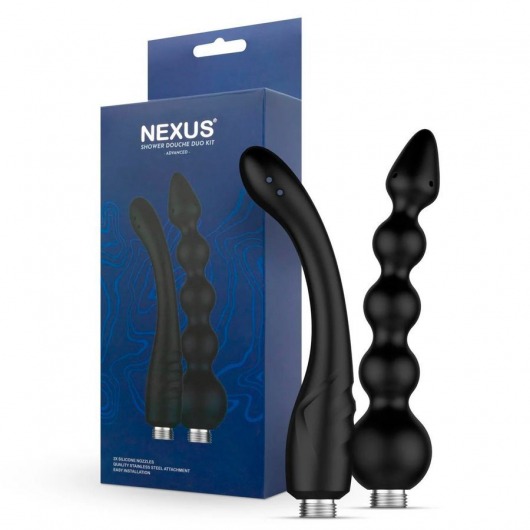 Набор из 2 насадок для анального душа Shower Douche Duo Kit - Nexus Range - купить с доставкой в Тольятти