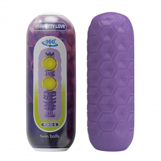 Фиолетовый мастурбатор Venus-X Twin balls - Baile - в Тольятти купить с доставкой