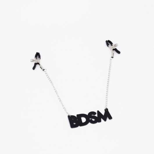 Зажимы на соски с кожаной подвеской BDSM - Crazy Handmade - купить с доставкой в Тольятти