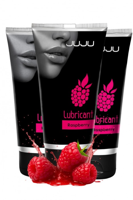 Набор из 3 съедобных лубрикантов JUJU со вкусом малины - JuJu - купить с доставкой в Тольятти