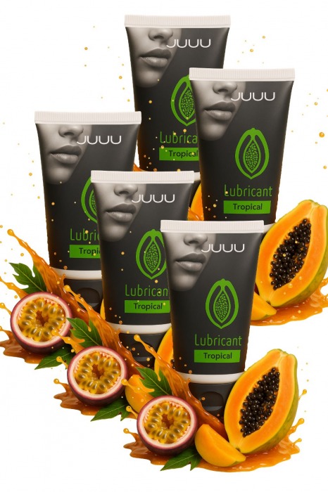 Набор из 5 съедобных лубрикантов JUJU со вкусом тропических фруктов - JuJu - купить с доставкой в Тольятти