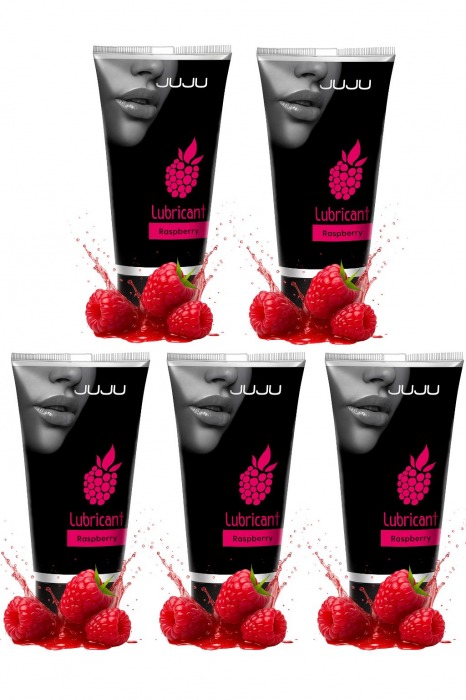 Набор из 5 съедобных лубрикантов JUJU со вкусом малины - JuJu - купить с доставкой в Тольятти