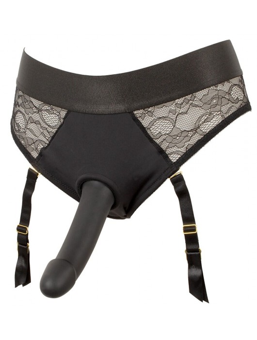 Черный женский страпон Strap-on Set: трусики и насадка - Orion - купить с доставкой в Тольятти