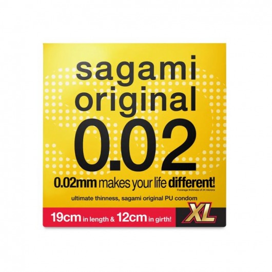 Презерватив увеличенного размера Sagami Original 0.02 XL-size - 1 шт. - Sagami - купить с доставкой в Тольятти