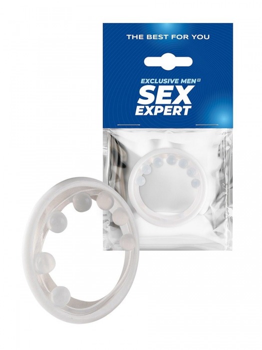 Эрекционное кольцо с мягкой стимулирующей насадкой - Sex Expert - в Тольятти купить с доставкой