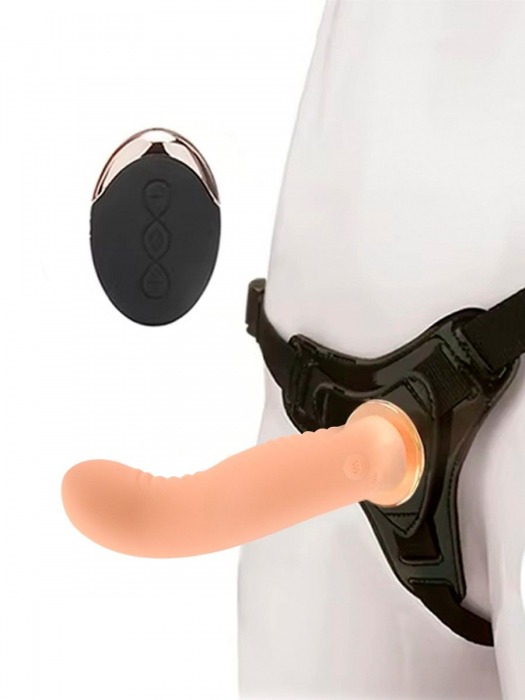 Женский вибрострапон со съемной насадкой и пультом ДУ - Erokay - купить с доставкой в Тольятти